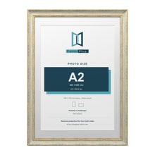 Cassis Cream 70 x 50 cm picture frame with a white mount for an A2 photo
