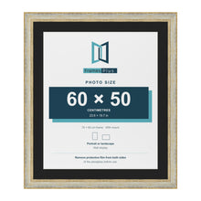 Cassis Cream 70 x 60 cm picture frame with a black mount for a 60 x 50 cm photo