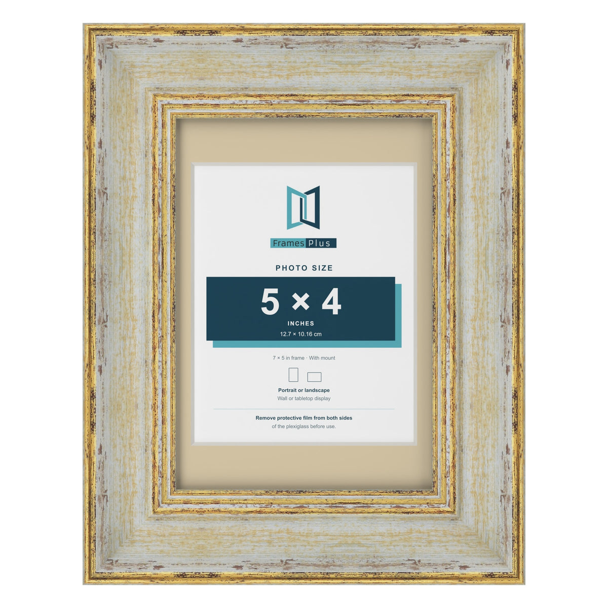 Cassis Cream 7 x 5 inch picture frame with an ivory mount for a 5 x 4 inch photo