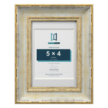 Cassis Cream 7 x 5 inch picture frame with a white mount for a 5 x 4 inch photo