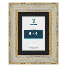 Cassis Cream 8 x 6 inch picture frame with a black mount for a 6 x 4 inch photo