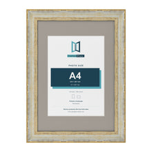 Cassis Cream A3 picture frame with a dawn grey mount for an A4 photo