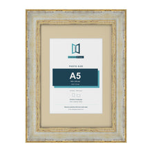 Cassis Cream A4 picture frame with an ivory mount for an A5 photo