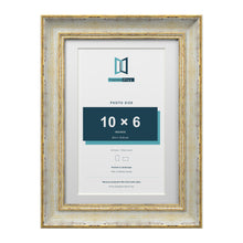 Cassis Cream A4 picture frame with a white mount for a 10 x 6 inch photo