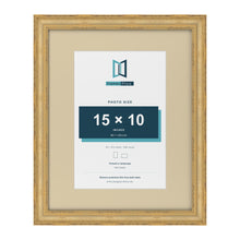 Cassis Gold 20 x 16 inch picture frame with an ivory mount for a 15 x 10 inch photo