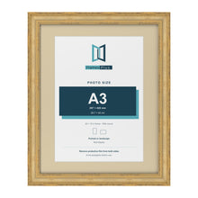 Cassis Gold 20 x 16 inch picture frame with an ivory mount for an A3 photo