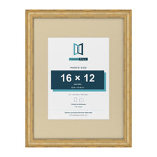 Cassis Gold 24 x 18 inch picture frame with an ivory mount for a 16 x 12 inch photo