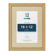 Cassis Gold 24 x 18 inch picture frame with an ivory mount for an 18 x 12 inch photo