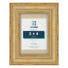 Cassis Gold 7 x 5 inch picture frame with an ivory mount for a 5 x 4 inch photo