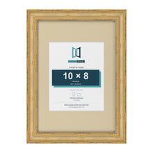 Cassis Gold A3 picture frame with an ivory mount for a 10 x 8 inch photo