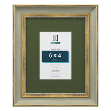 Cassis Green 10 x 8 inch picture frame with a green mount for a 6 x 4 inch photo