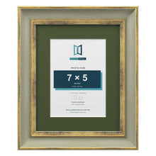 Cassis Green 10 x 8 inch picture frame with a green mount for a 7 x 5 inch photo
