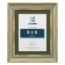 Cassis Green 10 x 8 inch picture frame with a green mount for an 8 x 6 inch photo