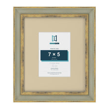 Cassis Green 12 x 10 inch picture frame with an ivory mount for a 7 x 5 inch photo