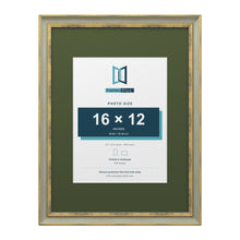 Cassis Green 24 x 18 inch picture frame with a green mount for a 16 x 12 inch photo