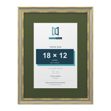 Cassis Green 24 x 18 inch picture frame with a green mount for an 18 x 12 inch photo