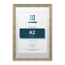 Cassis Green 30 x 20 inch picture frame with a white mount for an A2 photo