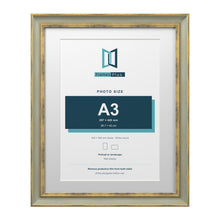 Cassis Green 50 x 40 cm picture frame with a white mount for an A3 photo
