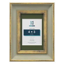 Cassis Green 6 x 4 inch picture frame with a green mount for a 4 x 3 inch photo