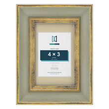 Cassis Green 6 x 4 inch picture frame with an ivory mount for a 4 x 3 inch photo