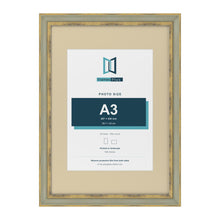 Cassis Green A2 picture frame with an ivory mount for an A3 photo