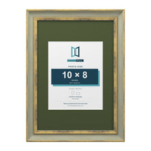 Cassis Green A3 picture frame with a green mount for a 10 x 8 inch photo