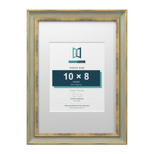 Cassis Green A3 picture frame with a white mount for a 10 x 8 inch photo
