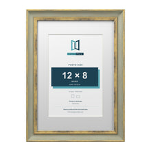 Cassis Green A3 picture frame with a white mount for a 12 x 8 inch photo