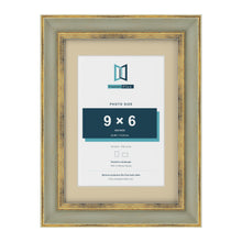 Cassis Green A4 picture frame with an ivory mount for a 9 x 6 inch photo
