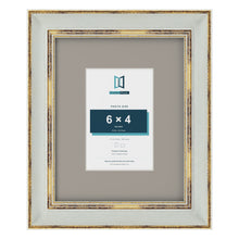 Cassis Light Grey 10 x 8 inch picture frame with a dawn grey mount for a 6 x 4 inch photo