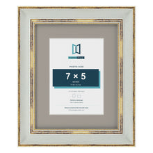 Cassis Light Grey 10 x 8 inch picture frame with a dawn grey mount for a 7 x 5 inch photo
