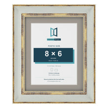 Cassis Light Grey 10 x 8 inch picture frame with a dawn grey mount for an 8 x 6 inch photo