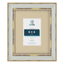 Cassis Light Grey 10 x 8 inch picture frame with an ivory mount for a 6 x 4 inch photo