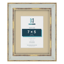 Cassis Light Grey 10 x 8 inch picture frame with an ivory mount for a 7 x 5 inch photo