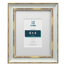 Cassis Light Grey 10 x 8 inch picture frame with a white mount for a 6 x 4 inch photo