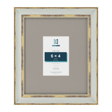 Cassis Light Grey 12 x 10 inch picture frame with a dawn grey mount for a 6 x 4 inch photo