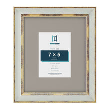 Cassis Light Grey 12 x 10 inch picture frame with a dawn grey mount for a 7 x 5 inch photo