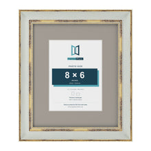Cassis Light Grey 12 x 10 inch picture frame with a dawn grey mount for an 8 x 6 inch photo