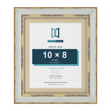 Cassis Light Grey 12 x 10 inch picture frame with an ivory mount for a 10 x 8 inch photo