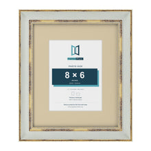 Cassis Light Grey 12 x 10 inch picture frame with an ivory mount for an 8 x 6 inch photo