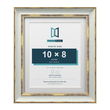Cassis Light Grey 12 x 10 inch picture frame with a white mount for a 10 x 8 inch photo