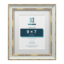 Cassis Light Grey 12 x 10 inch picture frame with a white mount for a 9 x 7 inch photo
