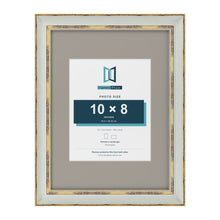 Cassis Light Grey 16 x 12 inch picture frame with a dawn grey mount for a 10 x 8 inch photo