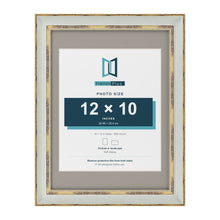 Cassis Light Grey 16 x 12 inch picture frame with a dawn grey mount for a 12 x 10 inch photo