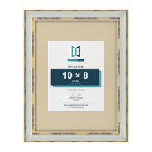 Cassis Light Grey 16 x 12 inch picture frame with an ivory mount for a 10 x 8 inch photo