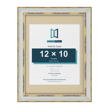 Cassis Light Grey 16 x 12 inch picture frame with an ivory mount for a 12 x 10 inch photo