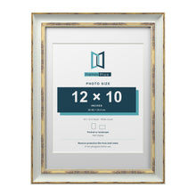 Cassis Light Grey 16 x 12 inch picture frame with a white mount for a 12 x 10 inch photo