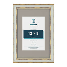 Cassis Light Grey 18 x 12 inch picture frame with a dawn grey mount for a 12 x 8 inch photo