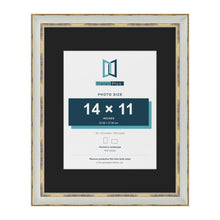 Cassis Light Grey 20 x 16 inch picture frame with a black mount for a 14 x 11 inch photo