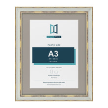 Cassis Light Grey 20 x 16 inch picture frame with a dawn grey mount for an A3 photo